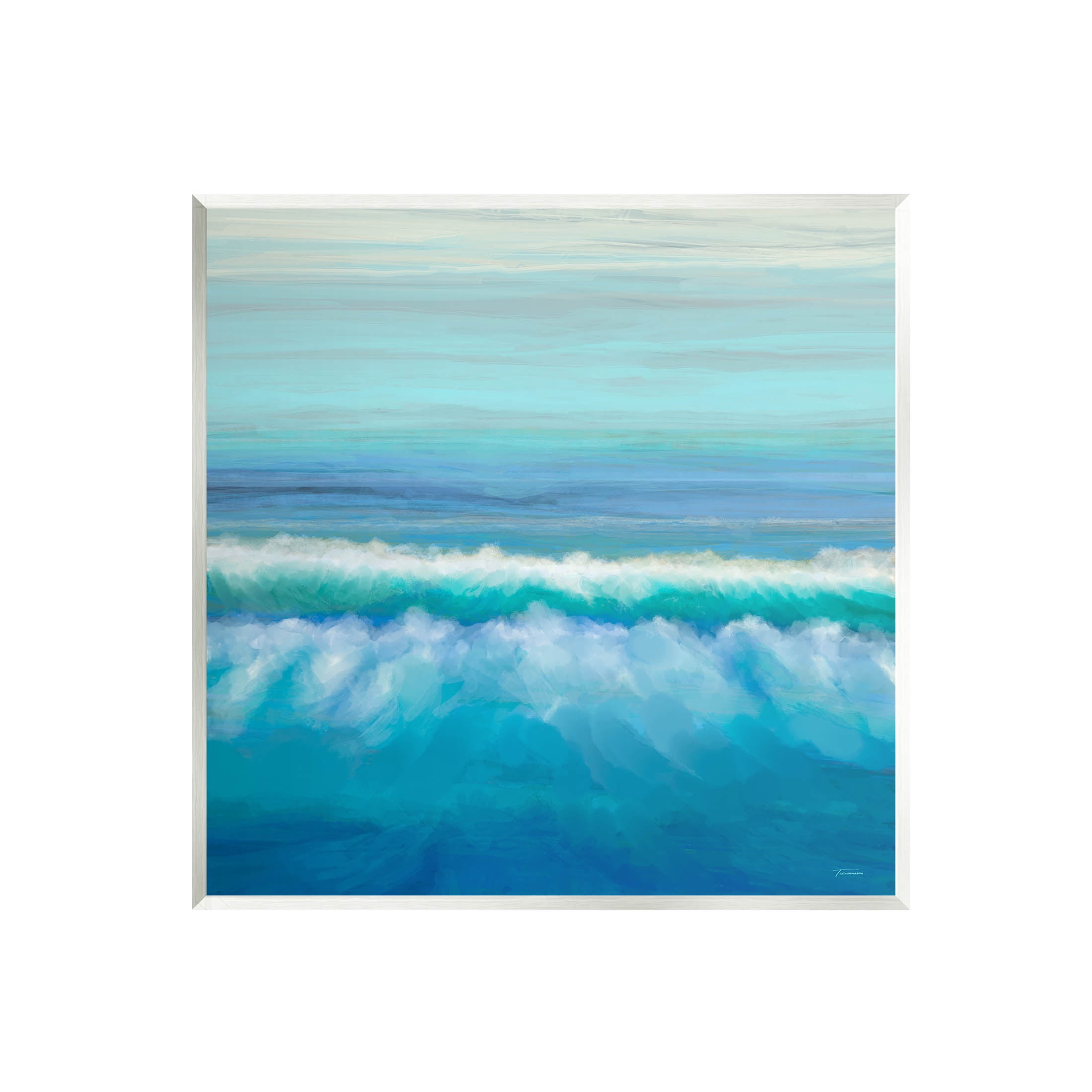 Nautical Ocean Rolling Waves Coastal Painting Unframed Art Print Wall Art
