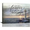 thumbnail image 1 of Nautical Ocean Wall Art Coastal Lighthouse Canvas Prints Painting Sunset Beach Decor Pictures Framed Artwork Office Home Decoration for Dining Living Room Bedroom Bathroom 16"x12", 1 of 6