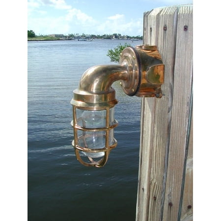 Nautical Pathway Boat Dock Light- Medium Bronze 90 degree