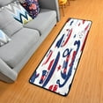 thumbnail image 1 of Nautical Pattern Long Area Rug 72" x 24" Non-Slip Polyester with Cotton Padding, 1 of 7