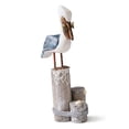 thumbnail image 1 of Nautical Pelican Statue - Handcrafted Wooden Bird Figurine for Coastal Home & Bathroom Decor, Vintage Beach Theme Art Sculpture, Rustic Outdoor Garden Decorations, Wood Carving Fish Statue, 1 of 7