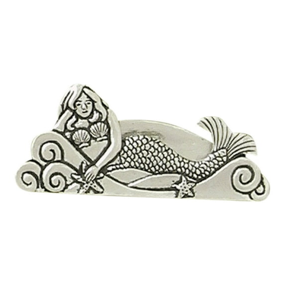Nautical Pewter Mermaid Business Card Bill Photo Holder