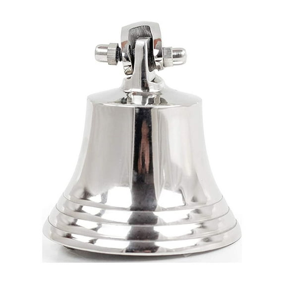 Nautical Premium Polished Brass and Nickel Coated Door Functional Bells | Exclusive Pirate's Decor Gifts Collectibles | Nagina International (11 Inches, Aluminum)