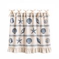 thumbnail image 1 of Nautical Print Kitchen Curtain Tie Top Light Filtering Linen Curtain for Small Window Farmhouse Kitchen Decor Housewarming Gift 21 X 30 Inch, 1 of 3