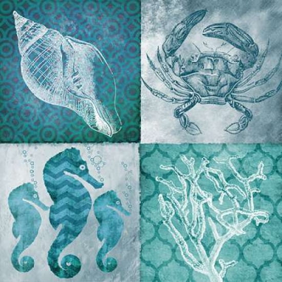 Nautical Quad II Canvas Art - Conrad Knutsen (24 x 24)