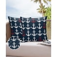 thumbnail image 1 of Nautical Red and White Anchors Outdoor Pillow Covers Waterproof Throw Pillow Cover 18x18in Set of 2,Square Decorative Pillowcases Cushion Case for Patio Sofa Couch,Ocean Element on Dark Blue, 1 of 7