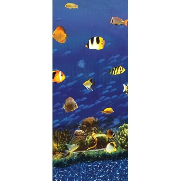 Nautical Reef 15' x 25' Oval Overlap Above Ground Swimming Pool Liner, 48"/52" Height, 25 Gauge