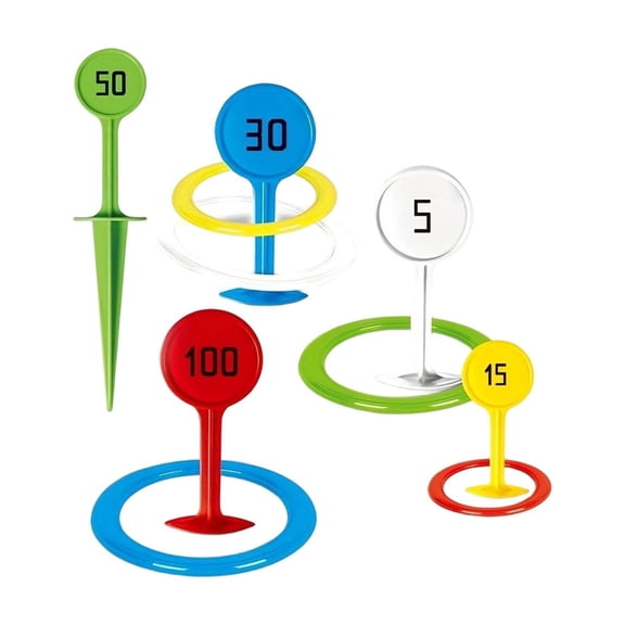 Nautical Rings Toss Game Set for Outdoor Fun, Family Entertainment, Beach, Backyard, Camping, and Party Activities with Portable Carry Bag