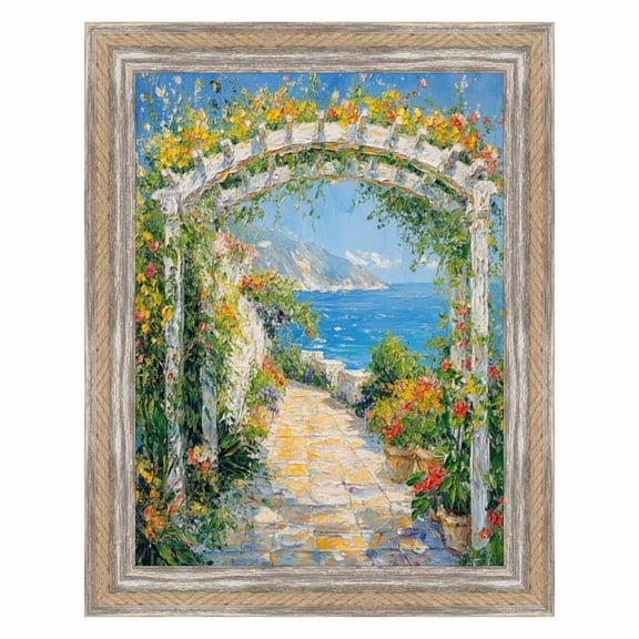 Nautical Rope Dock Boat Rustic White Wash Picture Frame 30x40 frame