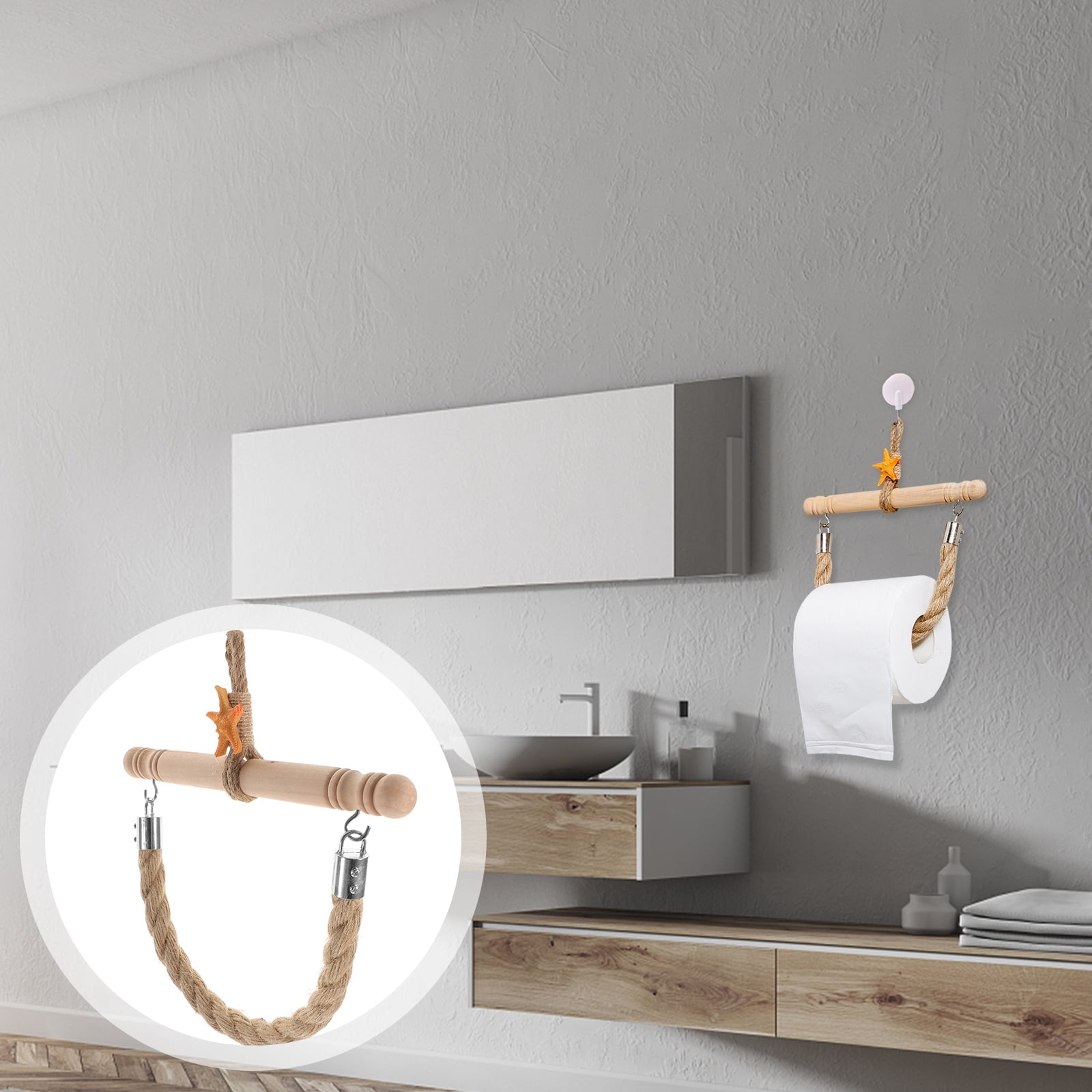 Nautical Rope Toilet Paper Holder Nautical Rope Toilet Paper Holder