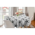 thumbnail image 1 of Nautical Round Tablecloth, Starfish Pattern on Uneven Stripes with Dots Monochromatic Image, Circle Table Cloth Cover for Dining Room Kitchen Decor, 60", Charcoal Grey and White, by Ambesonne, 1 of 1