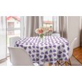 thumbnail image 1 of Nautical Round Tablecloth, Violet Toned Sea Shell Motifs on a Plain Background Oceanic Scene Items, Circle Table Cloth Cover for Dining Room Kitchen Decor, 60", Lavender and White, by Ambesonne, 1 of 1