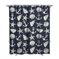 thumbnail image 1 of Nautical Sailboat and Anchor Shower Curtain 72x84in, Waterproof Chun Yafang Polyester Fabric with 12 Plastic Hooks, Marine-Themed Bathroom Decor for Coastal Homes, RVs, Dorms, or Beach Houses, 1 of 5