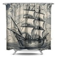 thumbnail image 1 of Nautical Sailboat Map Shower Curtains, Farmhouse Shower Curtains for Bathroom,Waterproof Fabric Shower Curtain Set with 12 Hooks Decor 84×72 Inch, 1 of 4