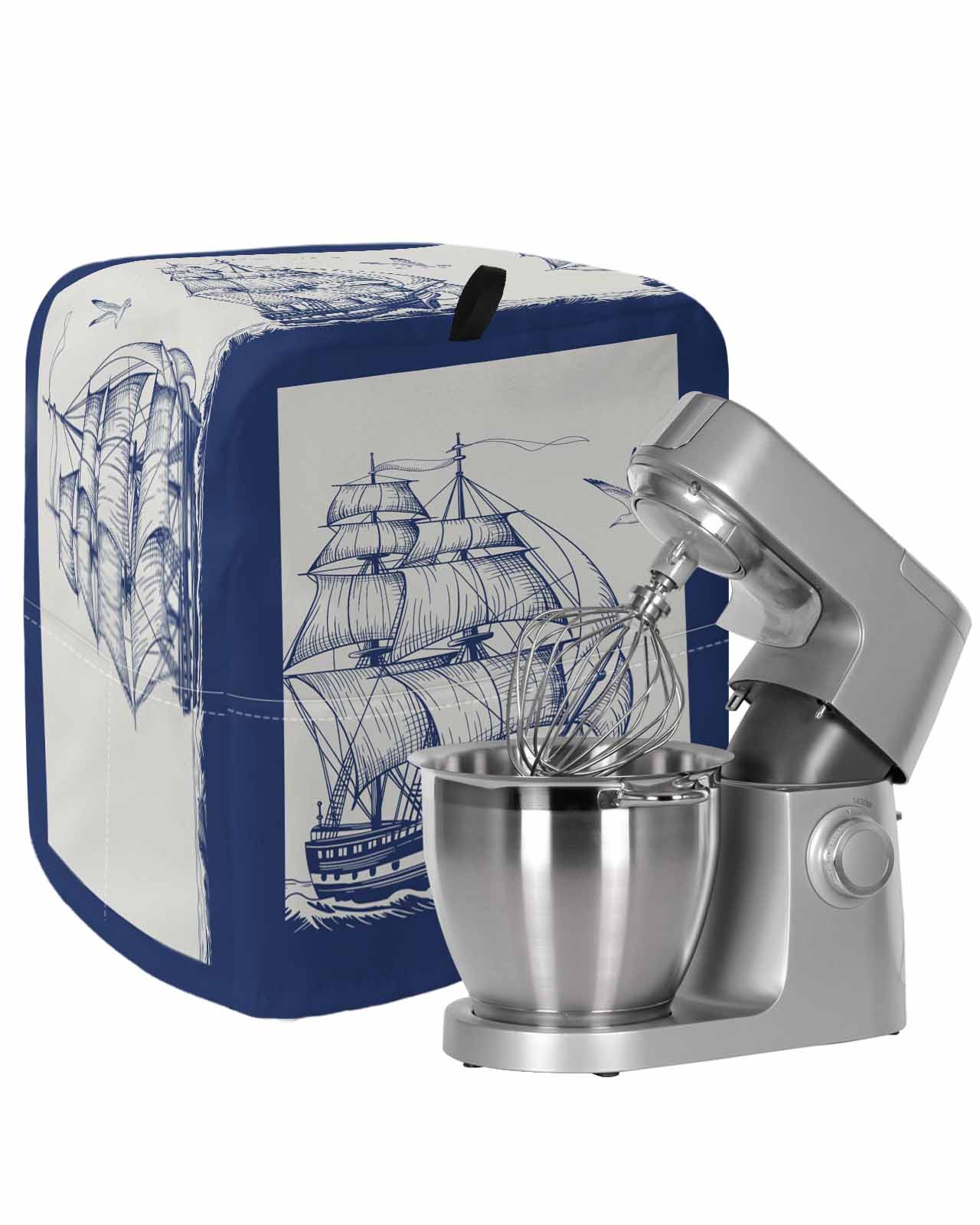 Sloop Mixer Nautical Sailboat Stand Mixer Dust Cover with Storage Pocket & Handles ...