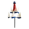thumbnail image 1 of Nautical Sailboat Wind Spinner-Lighthouse Windmill Sculpture for Outdoor Yard,Garden,or Lawn Decor-Durable Metal Wind Catcher with Stake for Patio or Pathway, 1 of 9