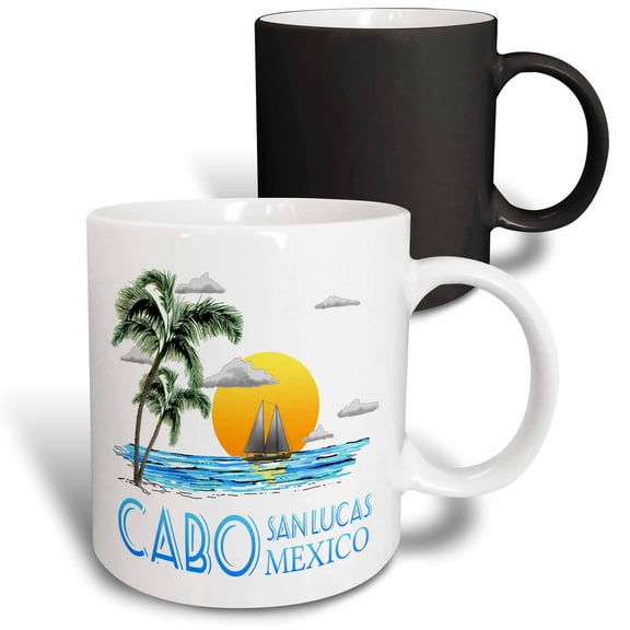 3drose, Nautical Sailing Beach Design for the Cabo San Lucas, Mexico., 11oz Magic Transforming Mug