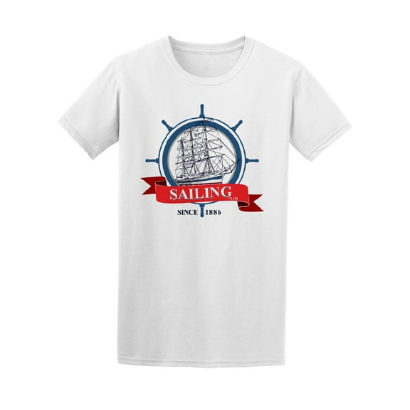 Nautical Sailing Club T-Shirt Men -Image by Shutterstock, Male Large