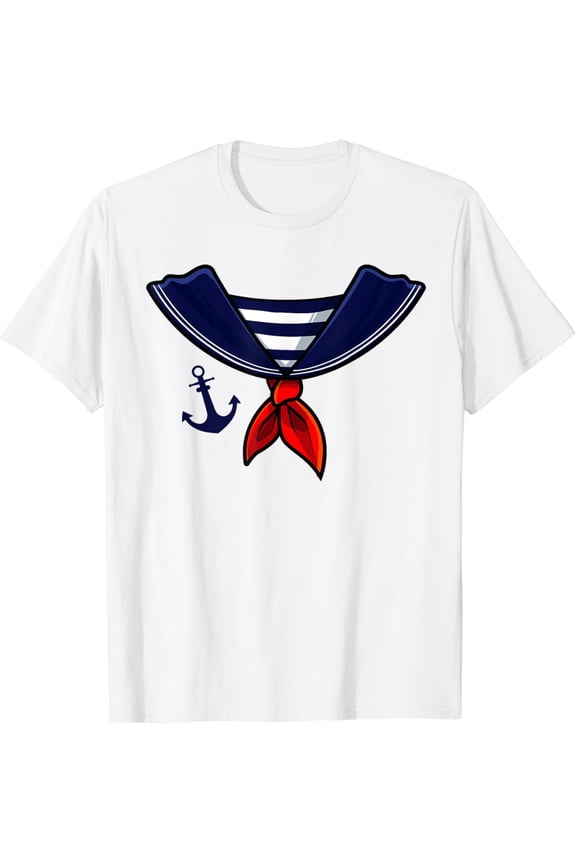 Nautical Sailor Anchor Retro Funny Halloween Costume Captain T-Shirt