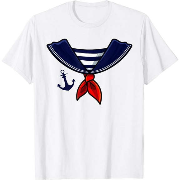 Nautical Sailor Anchor Retro Funny Halloween Costume Captain T-Shirt