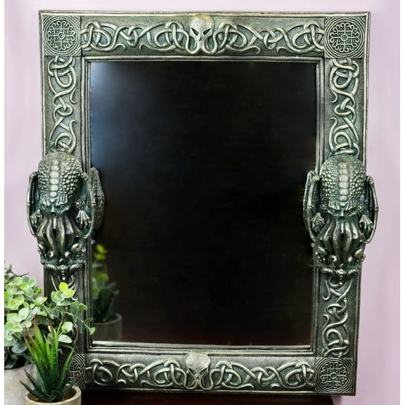 Nautical Sea Monster Kraken Cthulhu Octopus Tentacles Wall Mirror Plaque 18.75"H