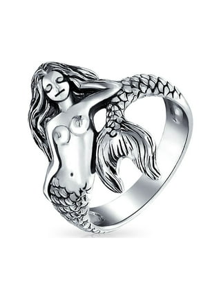 Real Mako Mermaid Ring Sterling Silver 925 No Shell Box 