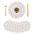 thumbnail image 1 of Nautical Seashell Round 13 Inch Placemats Set of 8, Summer Coastal Marine Shells Beige HeatResistant Non Slip Place Mats for Dining Table, Wipeable Braided Kitchen Table Mats for Housewarming, 1 of 9