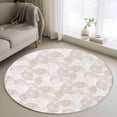 thumbnail image 1 of Nautical Seashell Round Area Rug 3.3Ft Washable Circle Rugs for Dining Room Table, Summer Coastal Marine Shells Beige Non-Slip Carpet Floor Mats Indoor Outdoor Carpet Runner Aesthetic Home Decor, 1 of 8
