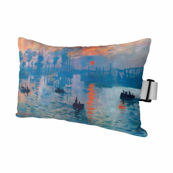 Nautical Ship Outdoor Pillows for Chaise Lounge Chair Waterproof Lumbar Pillows with Insert&Adjustable Elastic Strap Beach Headrest Pillow Farmhouse Ocean Oil Abstract Painting Pool Pillow 11"x16"