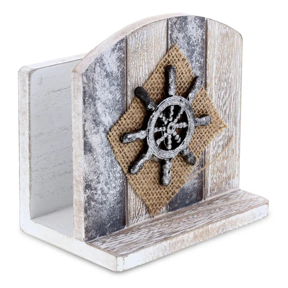 Nautical - Silver Sea Napkin Holder