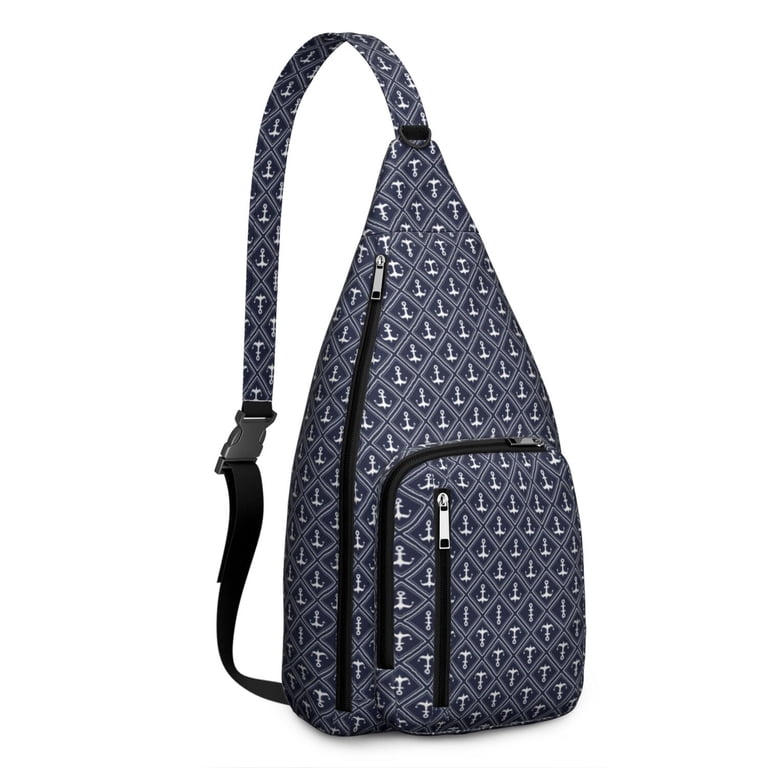 Nautical Sling Backpack – Vintage Maritime Hiking Daypack  display picture 3