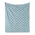 thumbnail image 1 of Nautical Soft Flannel Fleece Blanket, Yachts Boats Sailing in the Sea Ocean Waves Along Doodle Style Like Clouds Hearts, Cozy Plush for Indoor and Outdoor Use, 50" x 70", Baby Blue, by Ambesonne, 1 of 5