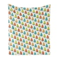 thumbnail image 1 of Nautical Soft Flannel Fleece Throw Blanket, Colorful Windboats on the Sea Sailing Extreme Sports Themed Digital Composition, Cozy Plush for Indoor and Outdoor Use, 60" x 80", Multicolor, by Ambesonne, 1 of 5