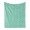 thumbnail image 1 of Nautical Soft Flannel Fleece Throw Blanket, Little Sailboats and Abstract Waves Print, Cozy Plush for Indoor and Outdoor Use, 70" x 90", Seafoam Vermilion, by Ambesonne, 1 of 5