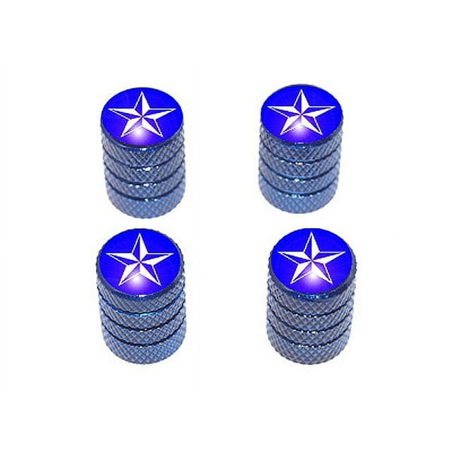 Nautical Star Blue Valve Stem Caps