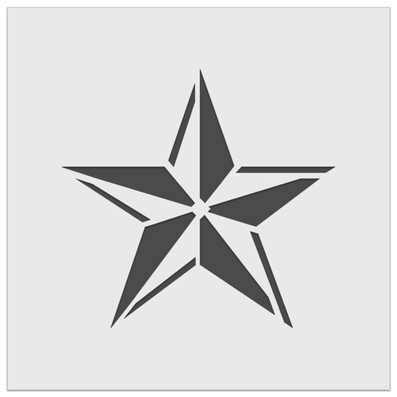 Nautical Star DIY Cookie Wall Craft Stencil - 3.5 Inch