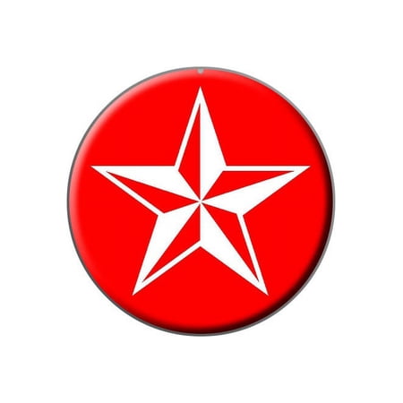Nautical Star - Red Lapel Hat Pin Tie Tack Small Round