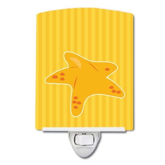 Caroline's Treasures BB8901CNL Nautical Starfish Ceramic Night Light, 6x4x3", multicolor