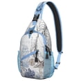 thumbnail image 1 of Nautical Starfish and Crustacean Print Lightweight Hiking Sling Backpack with Layered Storage Fashionable Design for Outdoor Enthusiasts and Travel Use, 1 of 4