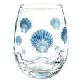 thumbnail image 1 of Nautical Stemless Wine Glass Watercolor Sea Life Design Clear Drinking Tumbler Beach Style Glass Cup for Water Wine Cocktail Ocean Decor, 1 of 7