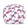 thumbnail image 1 of Nautical Storage Toy Bag Chair, Crabs Doodle Sea Characters in Cartoon Style Fish Print, Stuffed Animal Organizer Washable Bag, Large Size, Fuchsia and White, by Ambesonne, 1 of 3