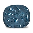 thumbnail image 1 of Nautical Storage Toy Bag Chair, Frock of Frolicking Sharks and Fish Herds Diving Wildlife Exotic Deep Sea Ocean, Stuffed Animal Organizer Washable Bag, Small Size, Slate Blue, by Ambesonne, 1 of 3