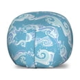 thumbnail image 1 of Nautical Storage Toy Bag Chair, Horizontally Arranged Sea Waves Splashes, Stuffed Animal Organizer Washable Bag, Large Size, Sea Blue Pale Teal, by Ambesonne, 1 of 3