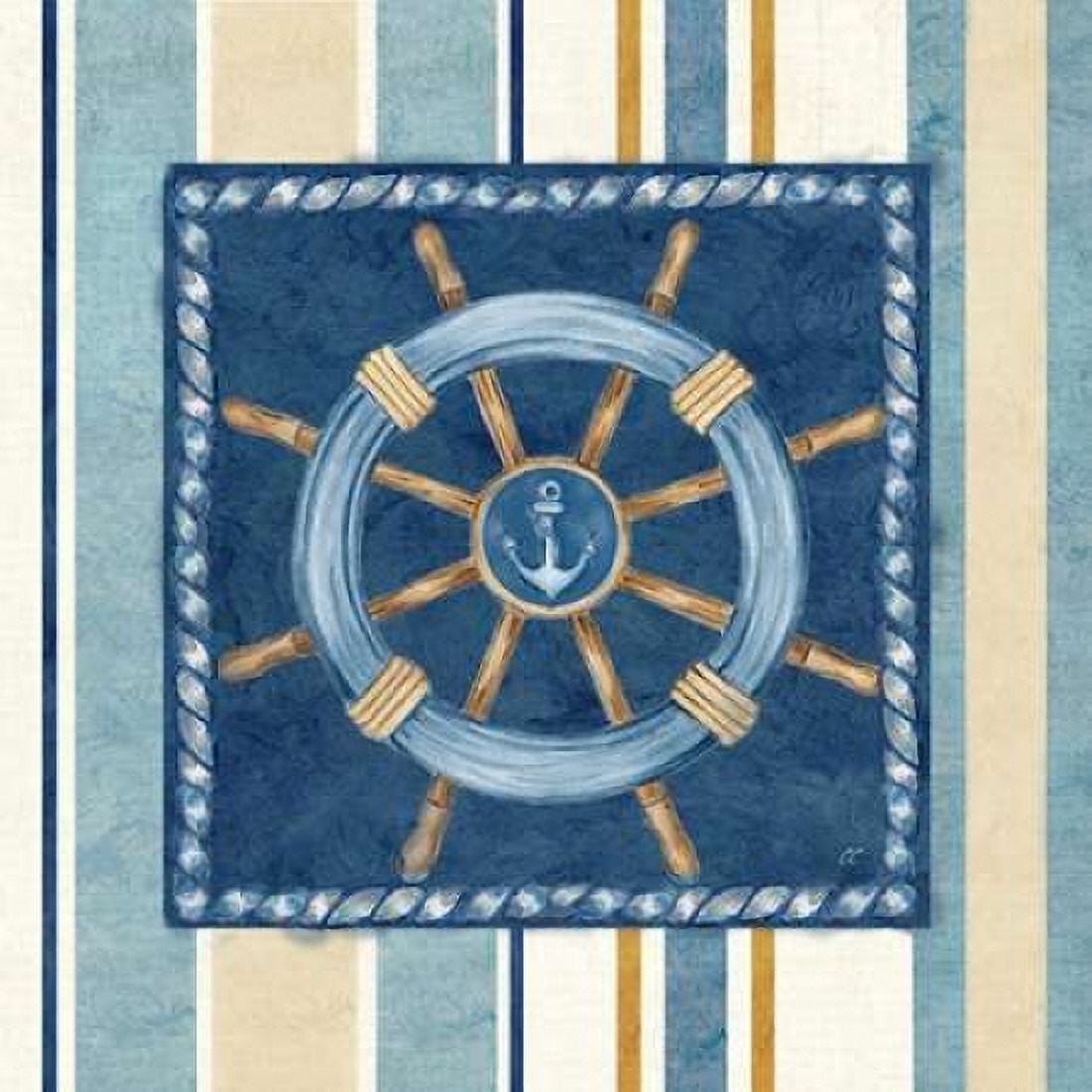 Nautical Stripe IV Canvas Art - Cynthia Coulter (24 x 24)