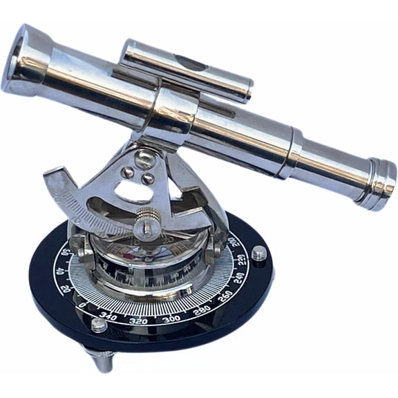 Nautical Style Brass Compass Telescope Theodolite Alidade Surveying ItemOpens in a new window or tab