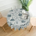 thumbnail image 1 of Nautical Table Cloth Round Table Cover Wrinkle Resistant Waterproof Tablecloth 60 Inch Washable for Kitchen Party Picnic1, 1 of 6