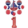 thumbnail image 1 of Nautical Theme 1st Birthday Party Supplies Sailboat Balloon Bouquet Decorations, 1 of 8