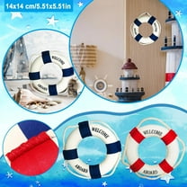 Nautical Theme Lifebuoy Ring, Summer Outdoor Wall Decoration for Porch, Garden, or Patio