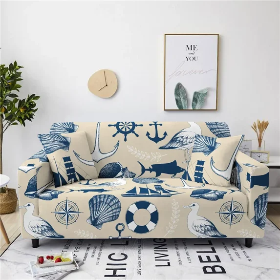 Nautical Theme Style Sofa Cover Elastic Adjustable Sofas Covers Corner Sofa Cover Home Sofa Adjustable Sofas Cover 3 And 2 Seats