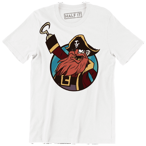 Nautical Themed Funny Pirate With A Hook Hand Men's Gift T-Shirt